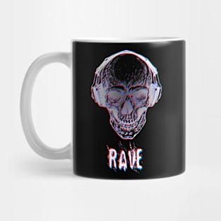 RAVE Skull Glitch Illusion Raver Mug